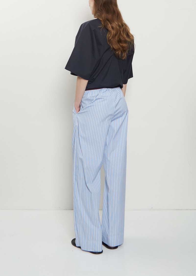 Plan C Striped Cotton Popeline Pants outlook