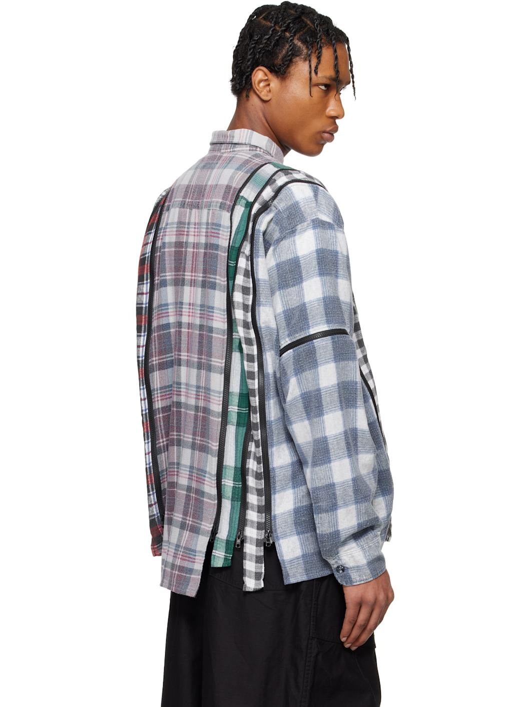 Multicolor 7 Cuts Zipped Wide Shirt - 3