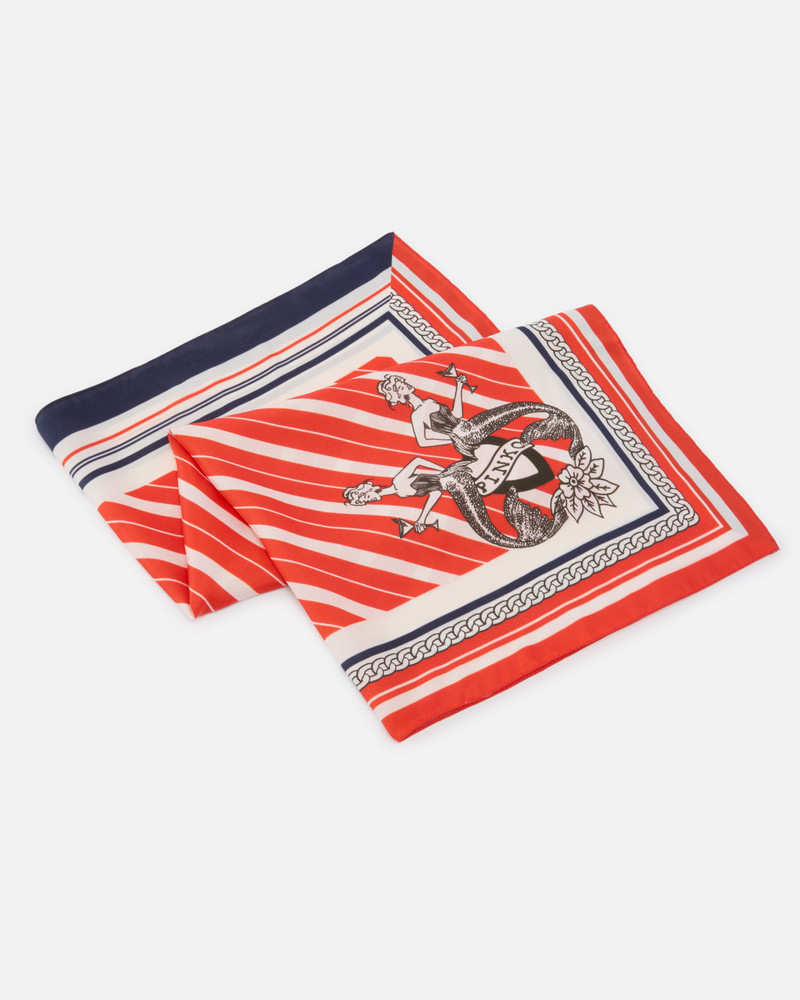SQUARE SCARF WITH WIDE STRIPES 1