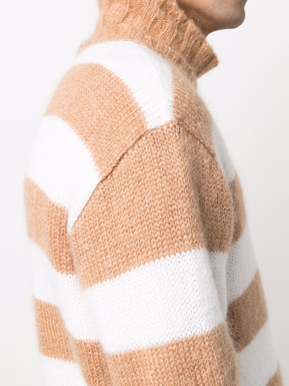 striped roll-neck jumper - 5