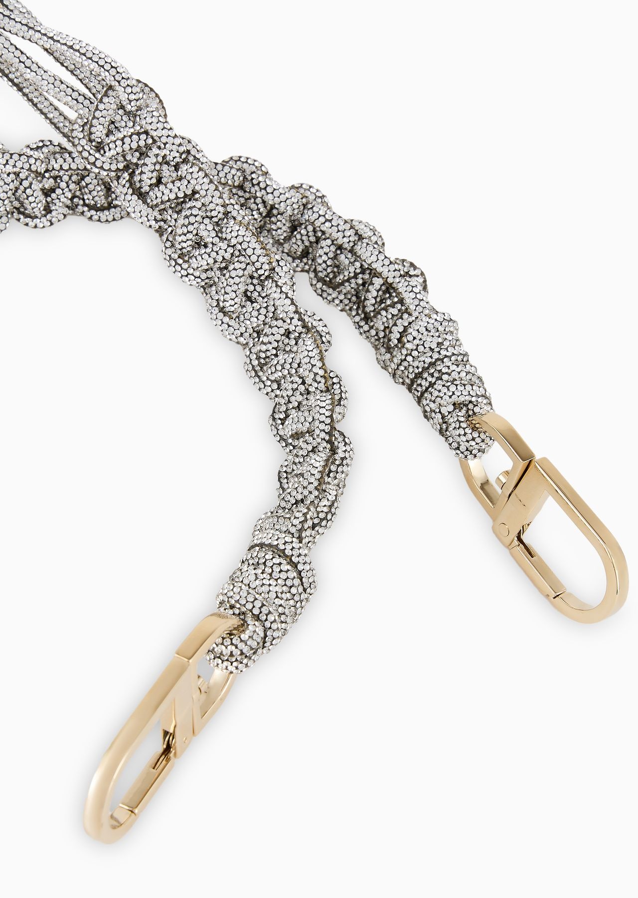 Long rhinestone strap with a woven motif - 2