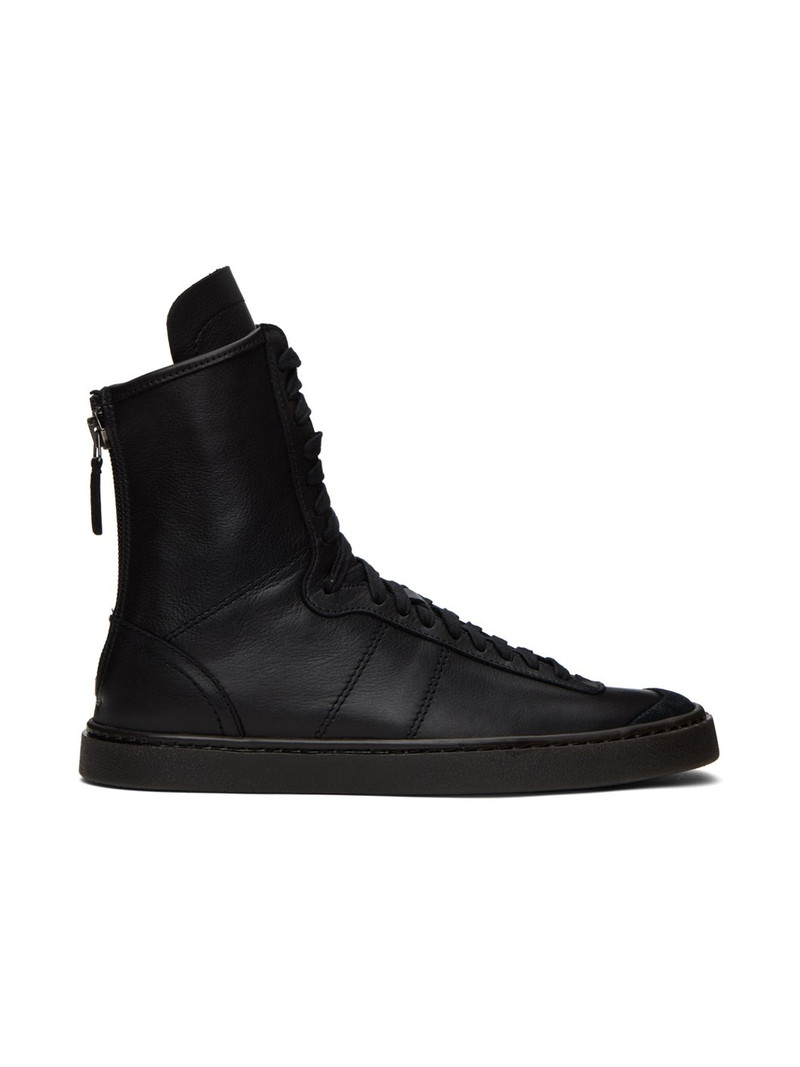 Black Linoleum Boxing Sneakers 1