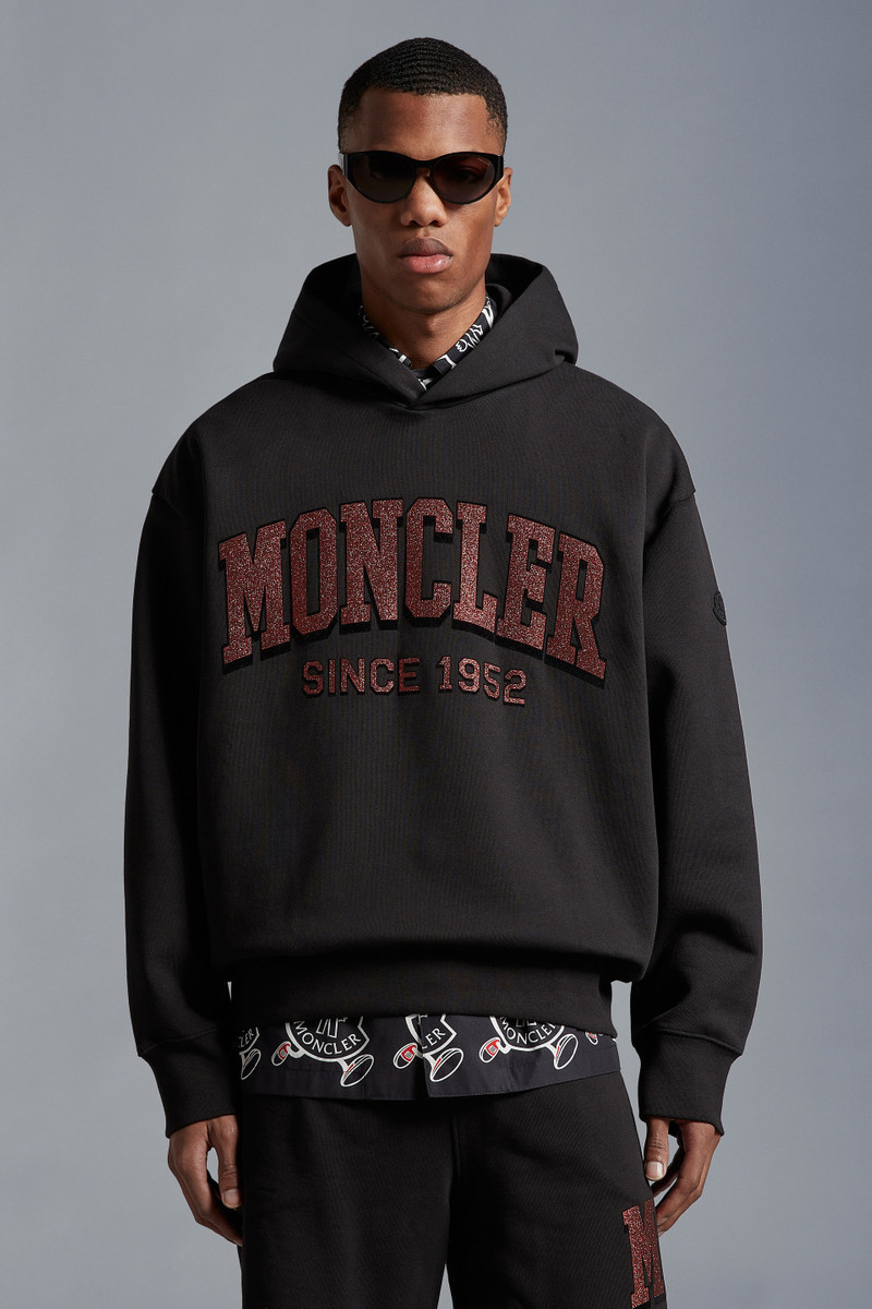 Moncler Glitter Logo Hoodie outlook