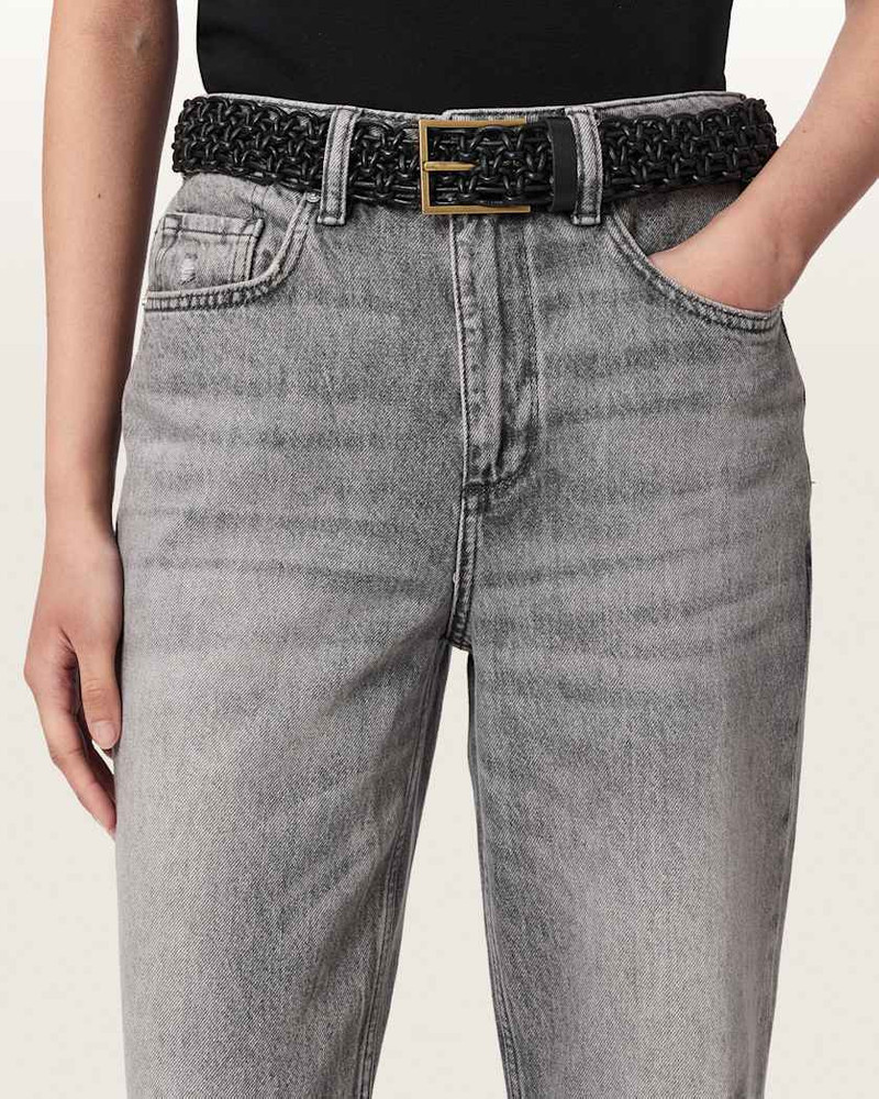 ALLSAINTS ILA LEATHER WOVEN BELT outlook