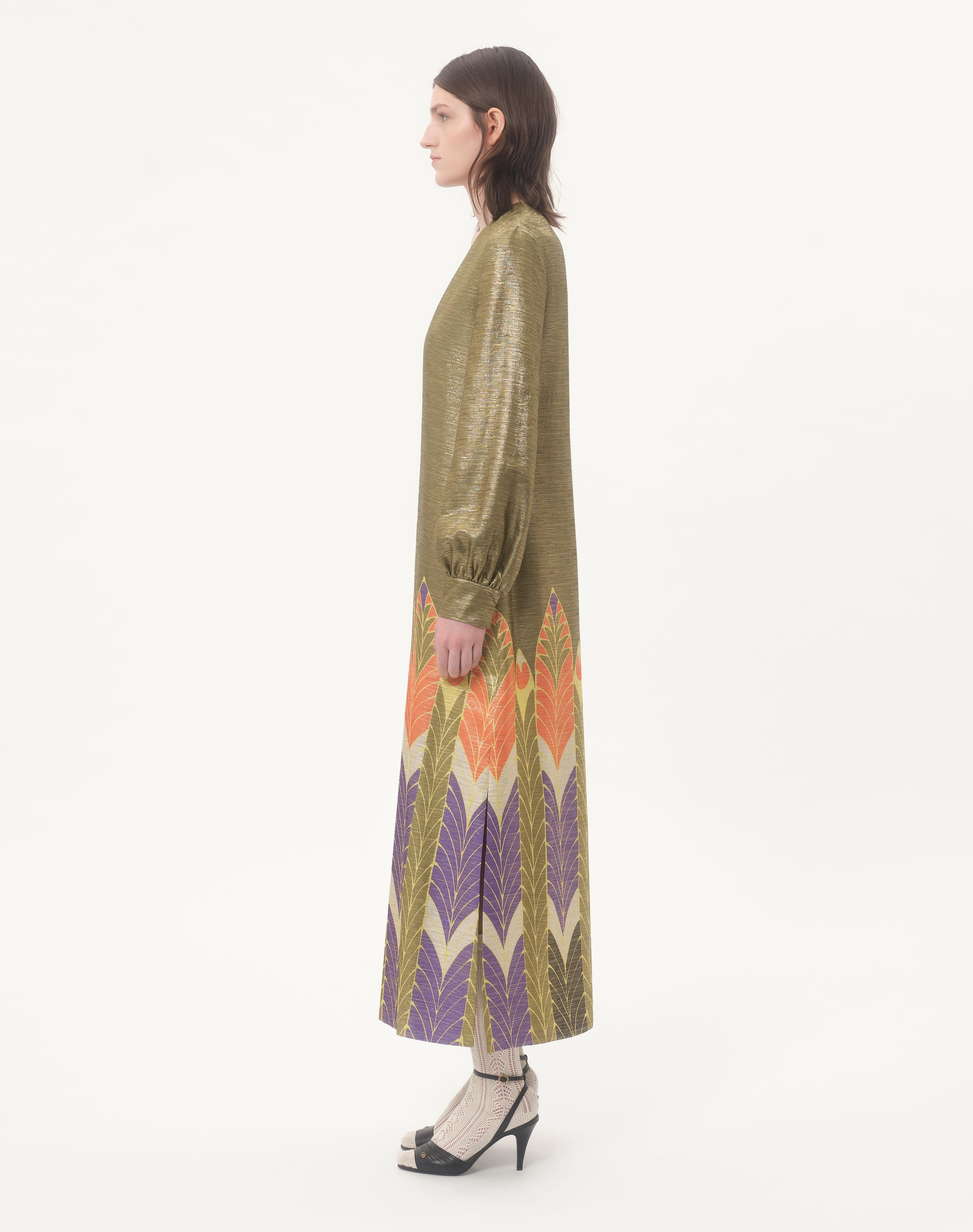 LUREX DRESS WITH VOYAGE IMAGINAIRE PRINT - 5