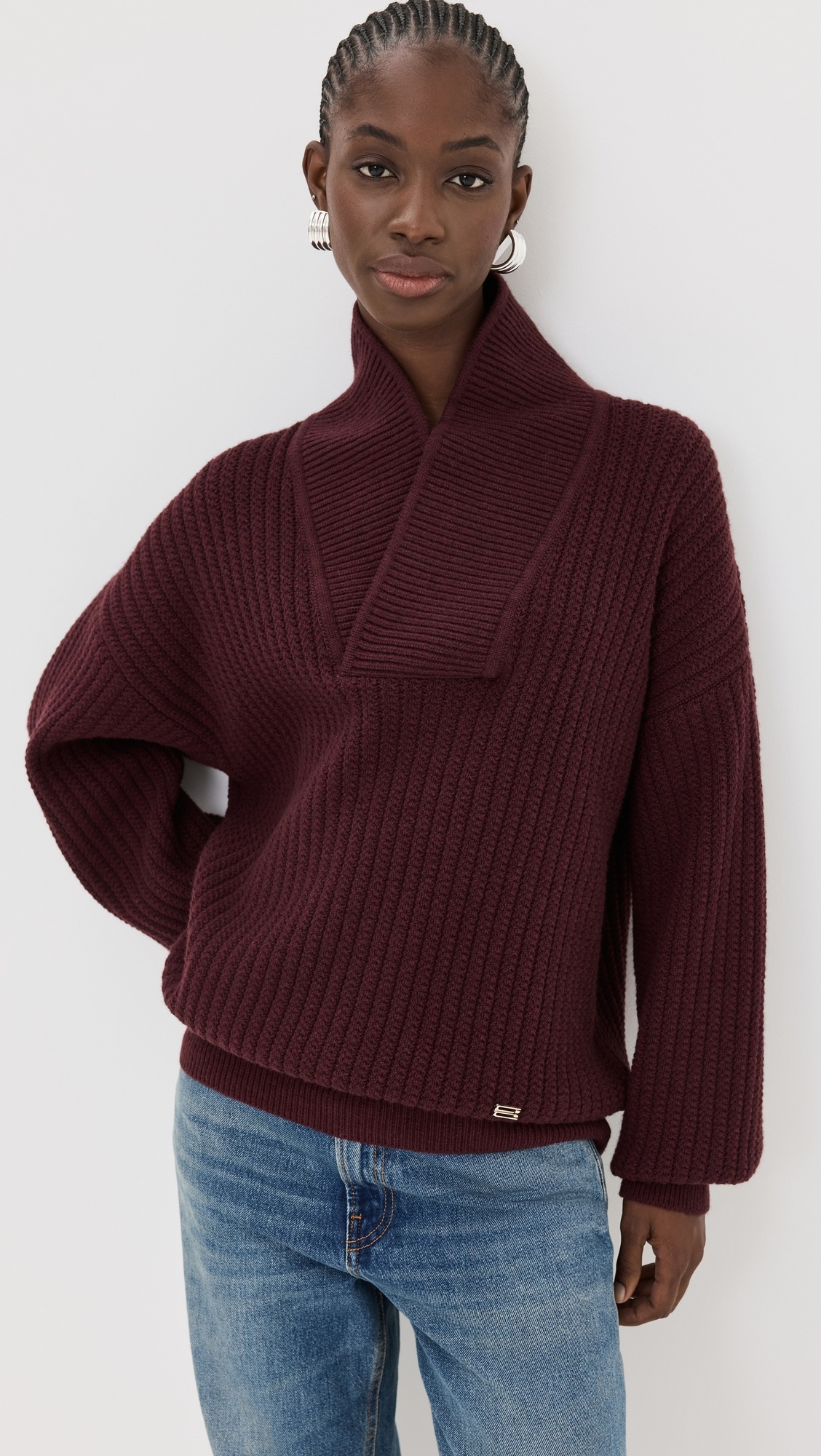 Shawl Neck Sweater - 6