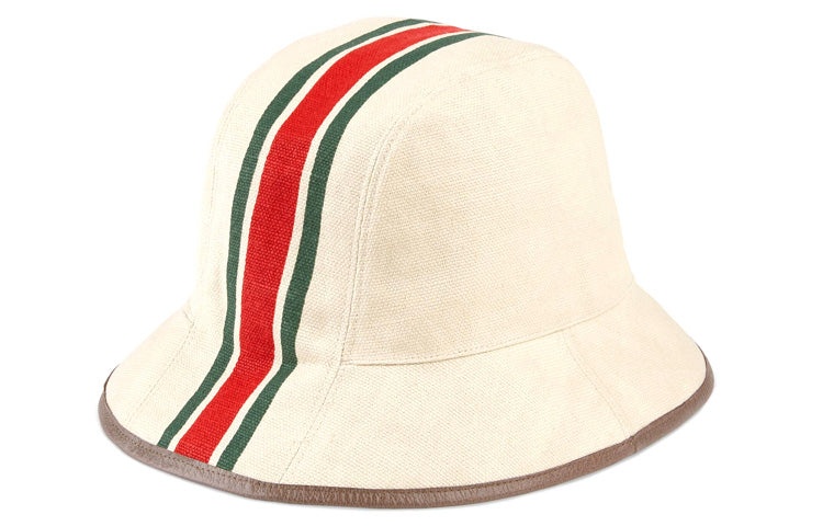 Gucci Canvas Fedora Hat With Web Stripe 'Light Beige' 661943-4HAG3-2865 - 2