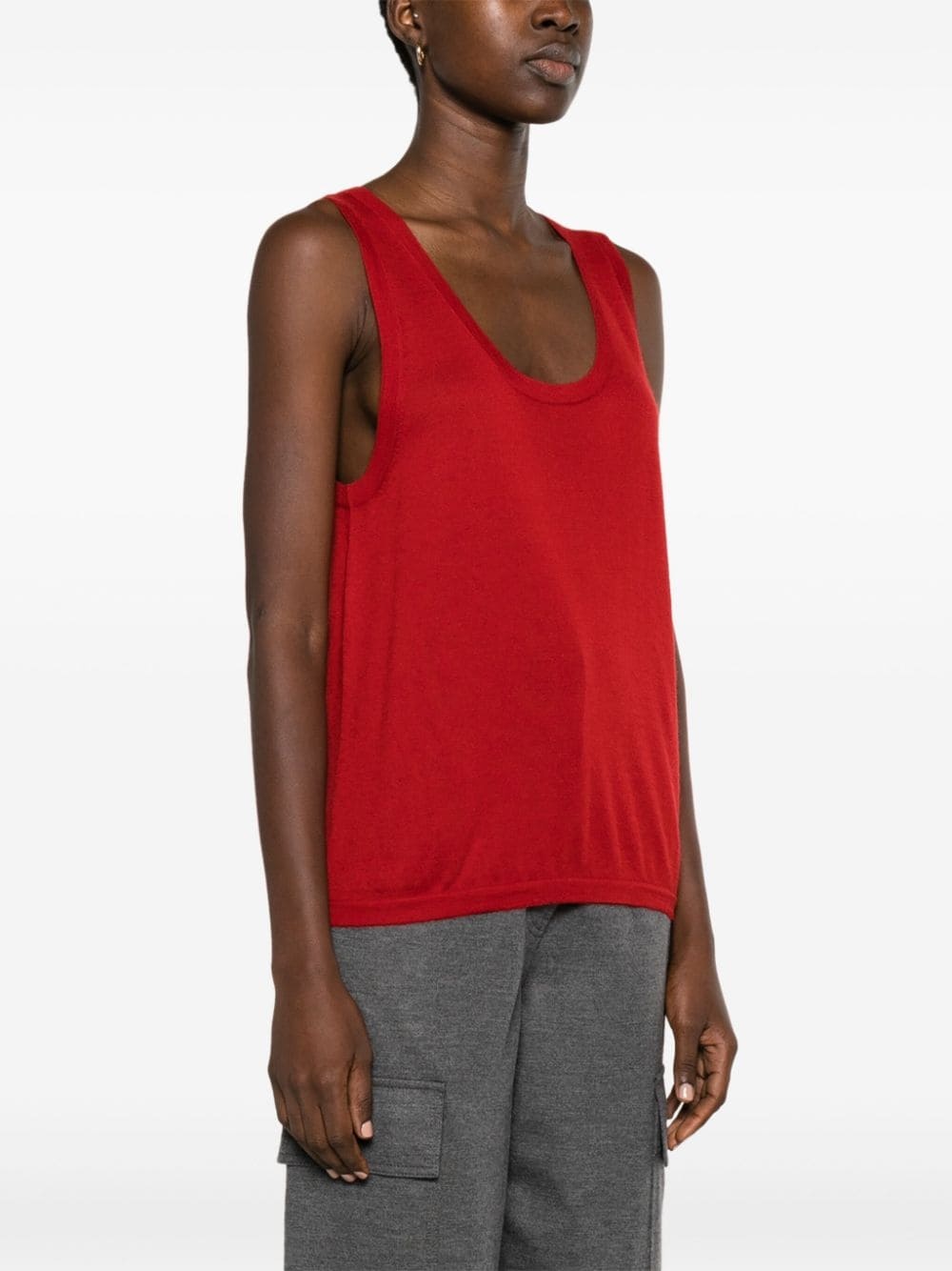 sleeveless cashmere knitted top - 3