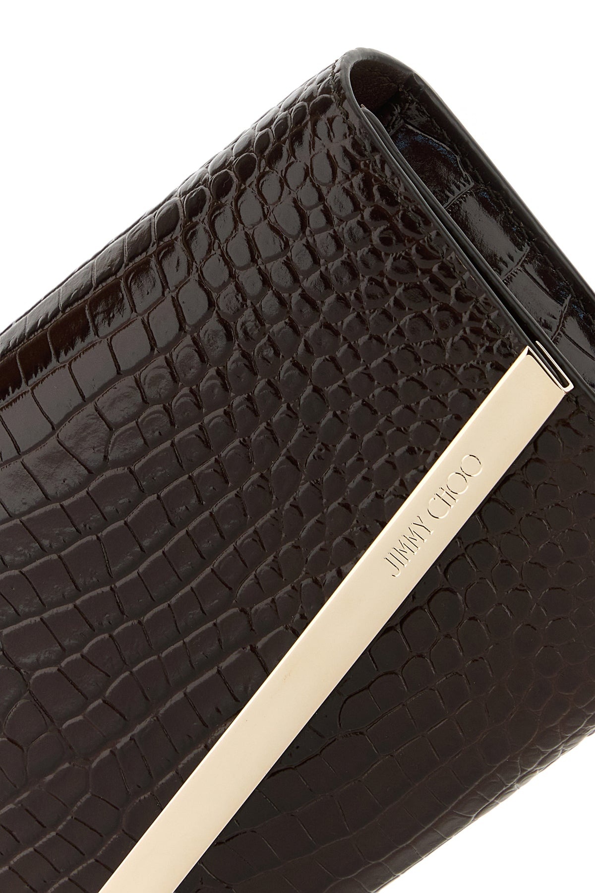 Chocolate leather Emmie clutch - 4