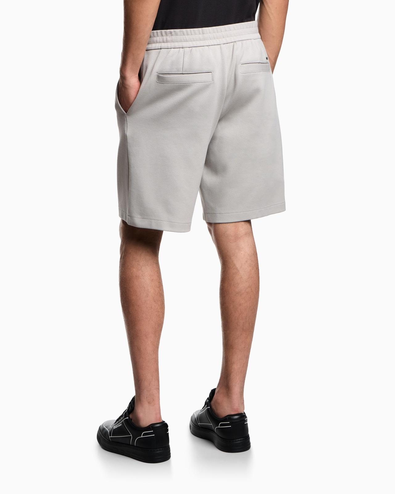 JERSEY BERMUDA SHORTS WITH RIBS - 3