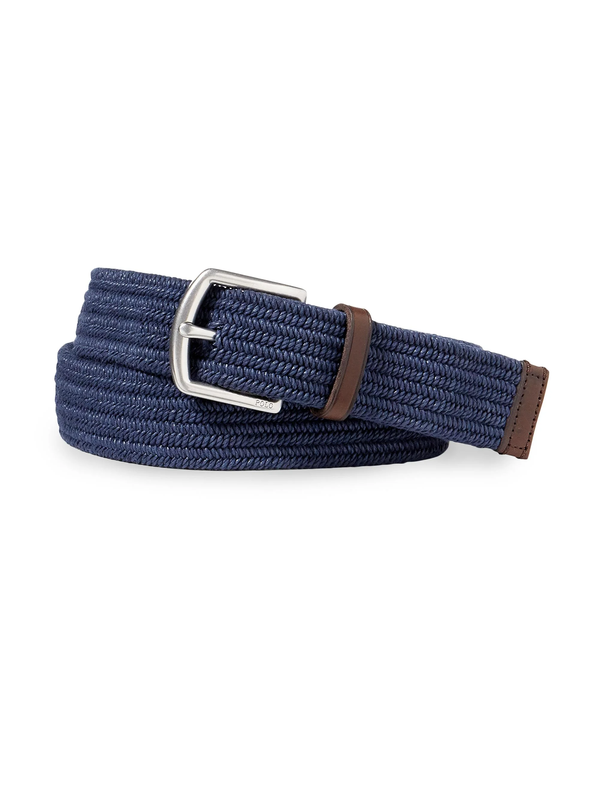 Men's Braided Stretch-Cotton Belt - Navy - 1