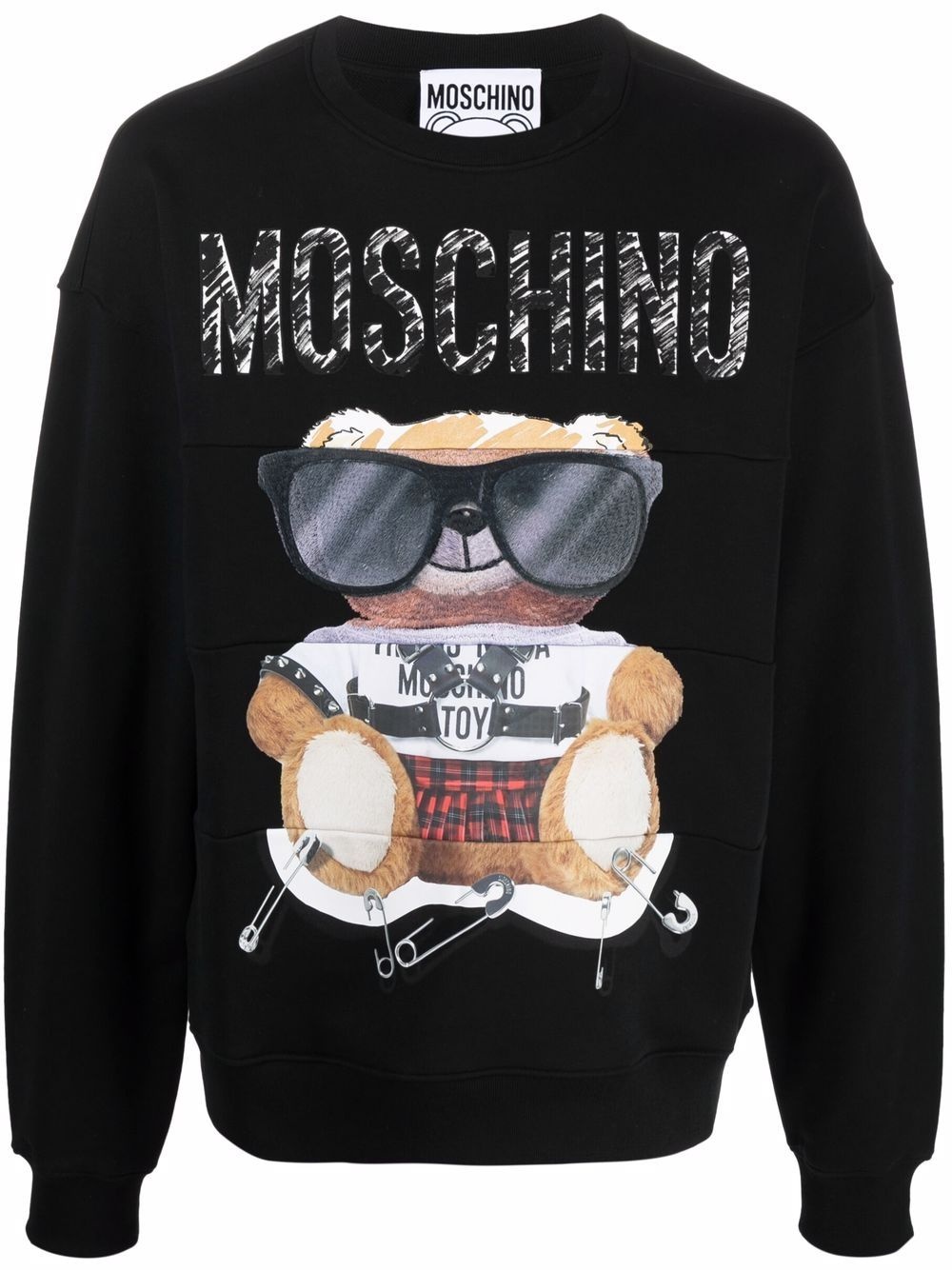 teddy bear print sweatshirt - 1