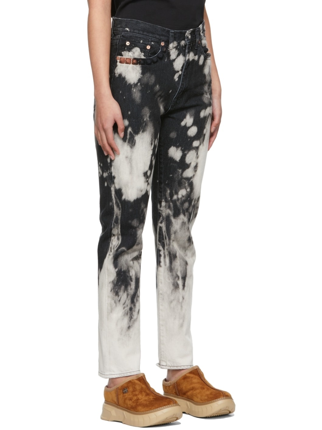 Black Recycled Punk Jeans - 2
