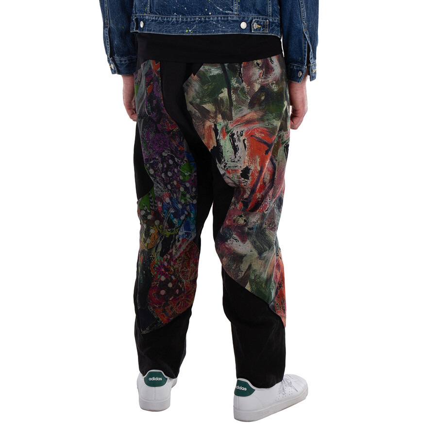 Yohji Yamamoto Men's Black Y-Patchwork P.L Pants - 6