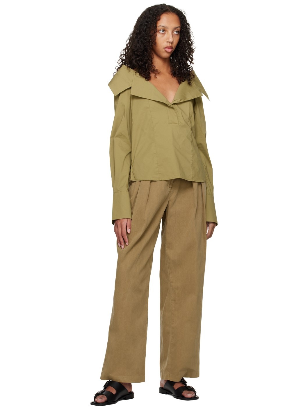 Khaki Luisa Trousers - 4