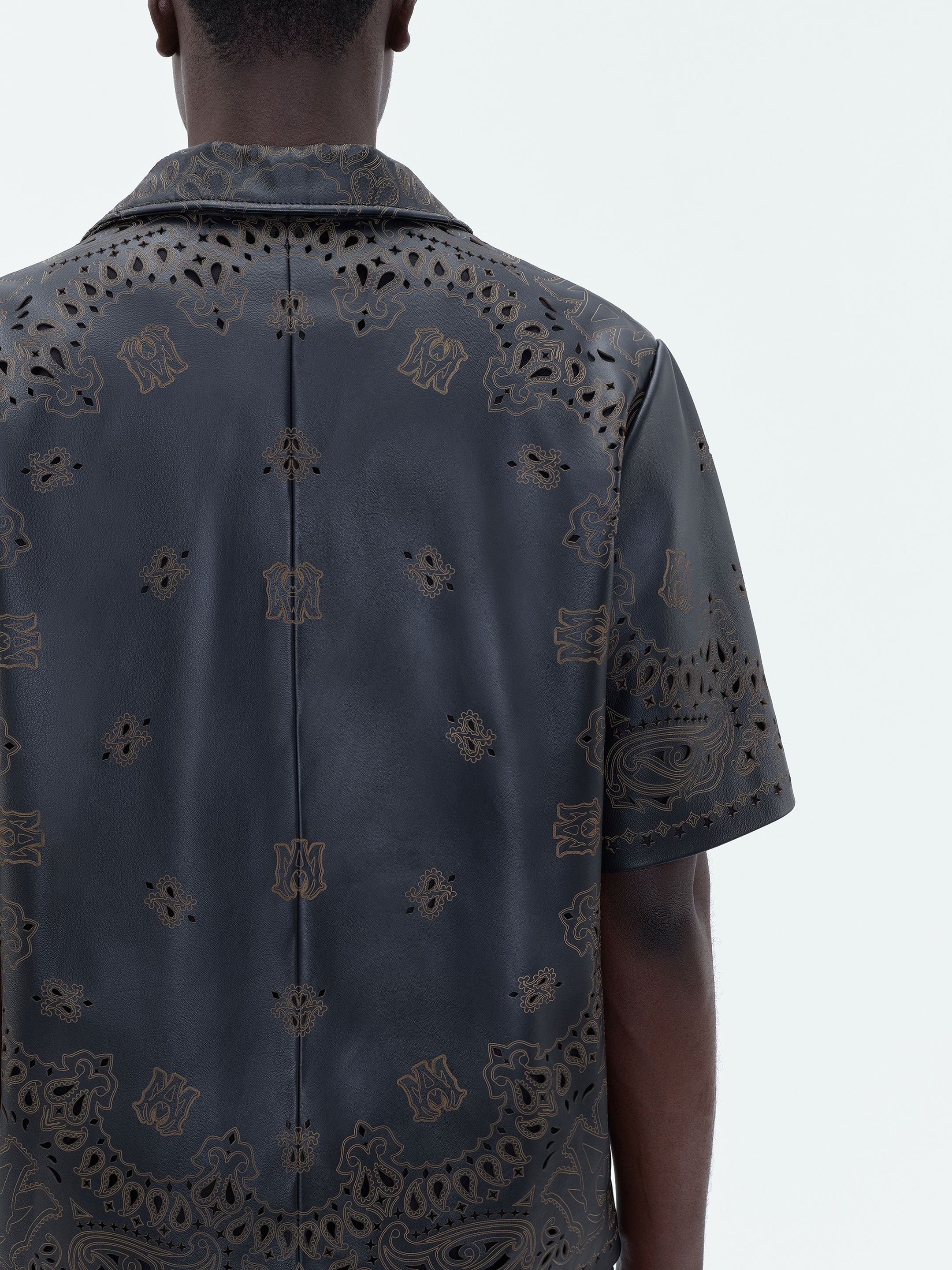 LEATHER BANDANA SHORT SLEEVE SHIRT - 7