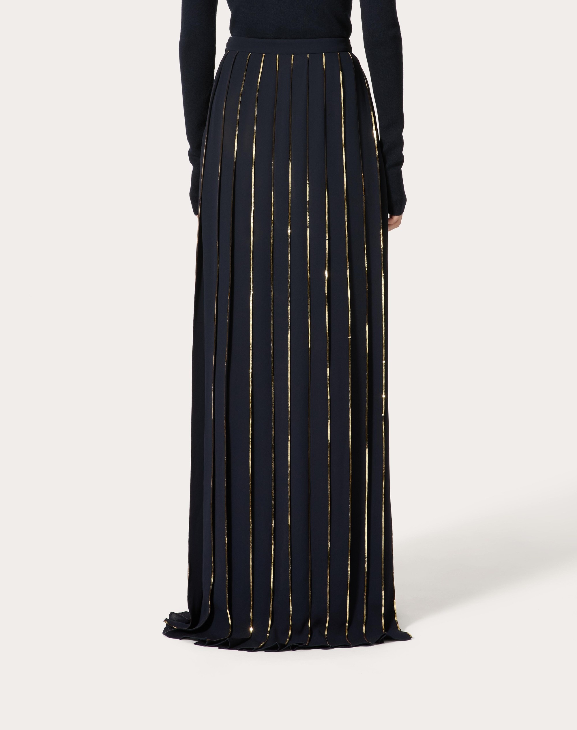 LONG SKIRT IN EMBROIDERED DOUBLE GEORGETTE - 4