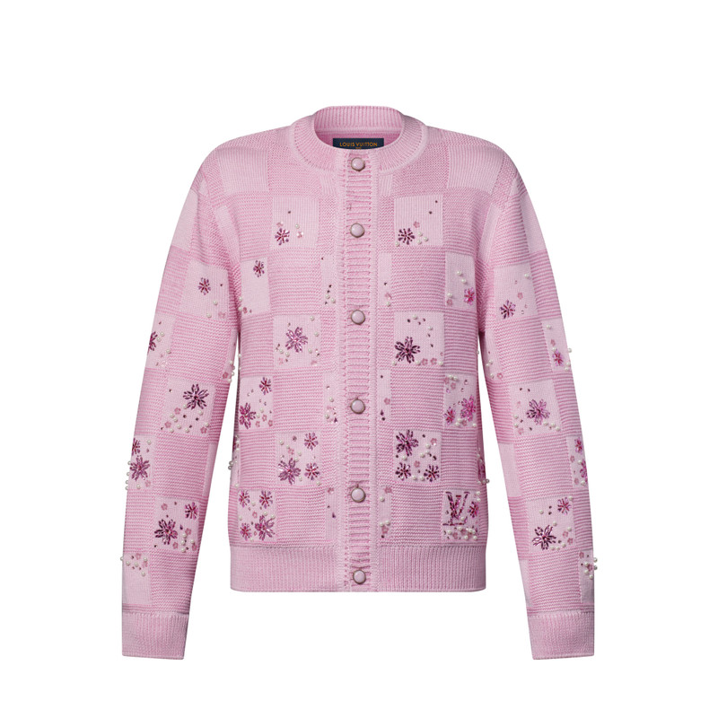 Damier Embroidered Cardigan - 1