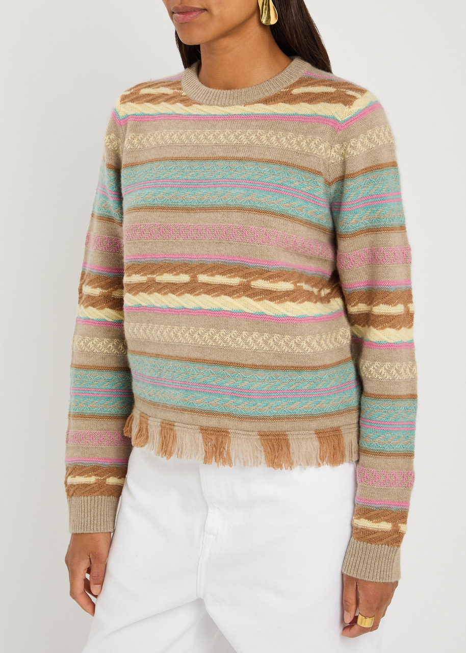 Guest In Residence Western Striped Wool and Cashmere-blend Jumper - 2