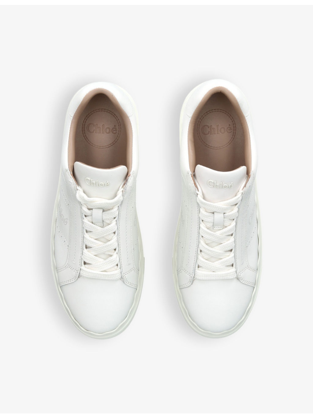 Lauren perforated leather low-top trainers - 2