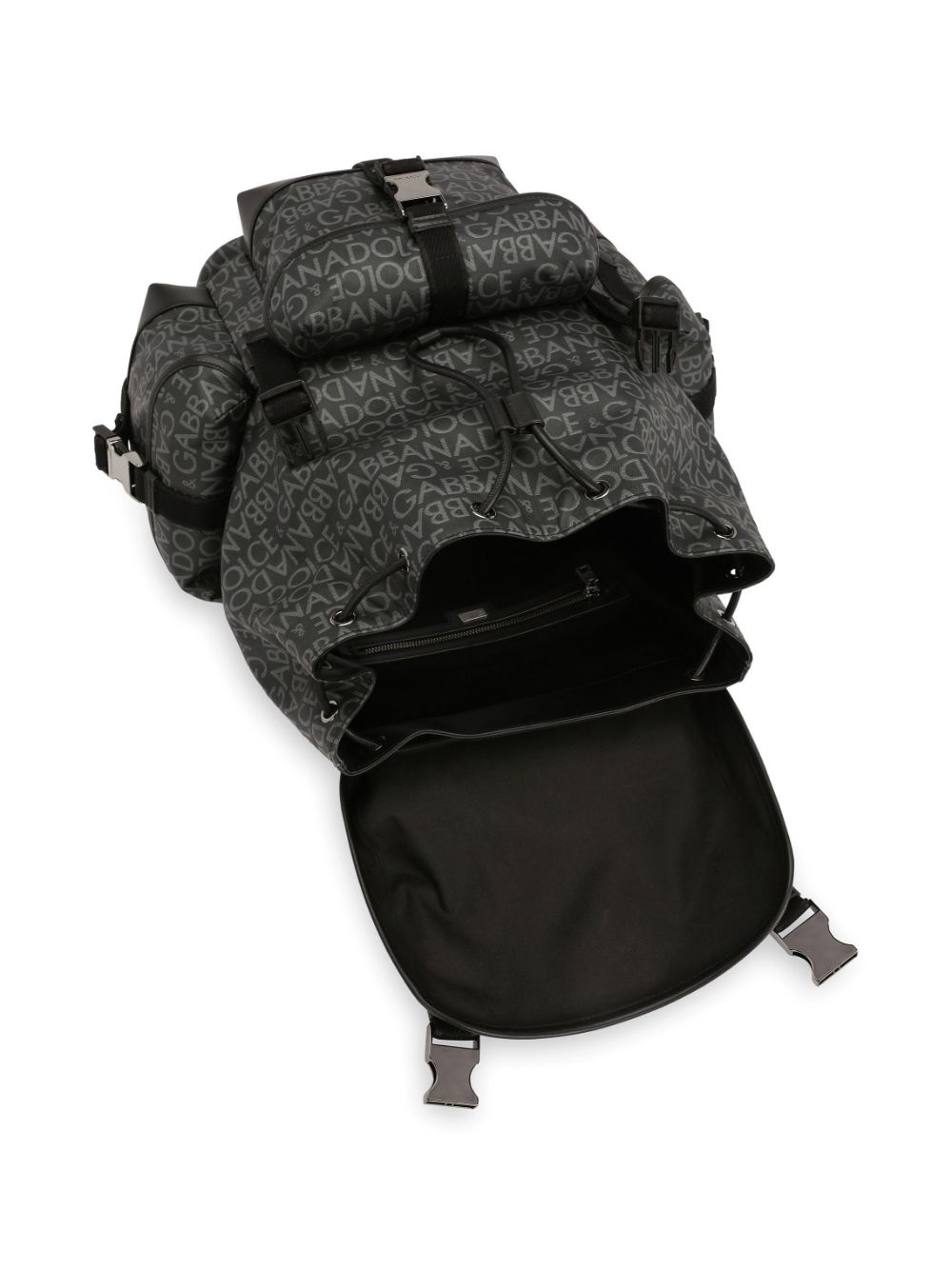 logo jacquard buckled backpack - 5