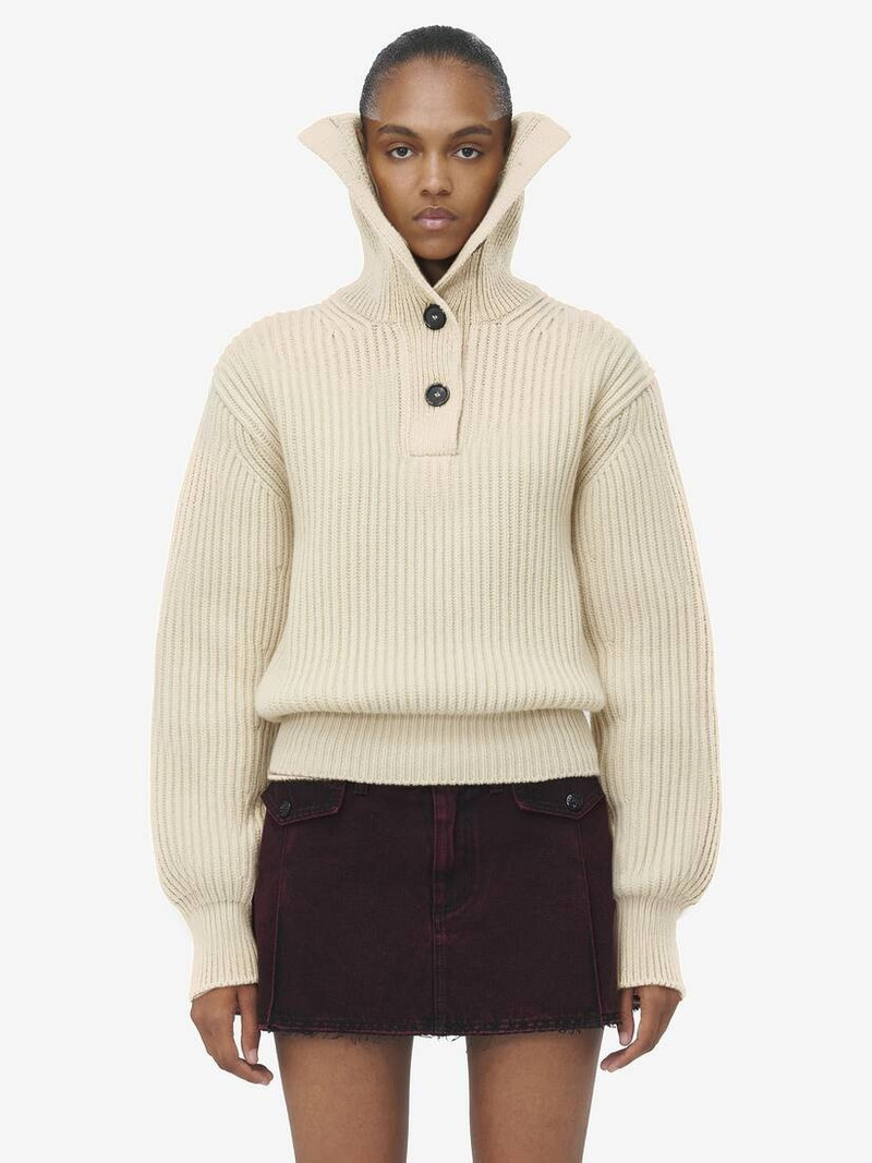 Alexander McQueen Buttoned Neck Jumper outlook