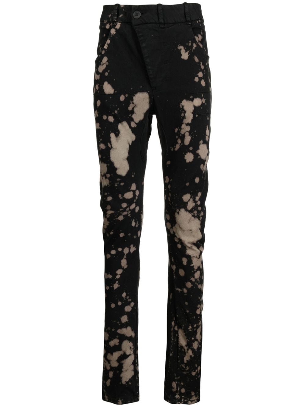 paint splatter-detail skinny jeans - 1