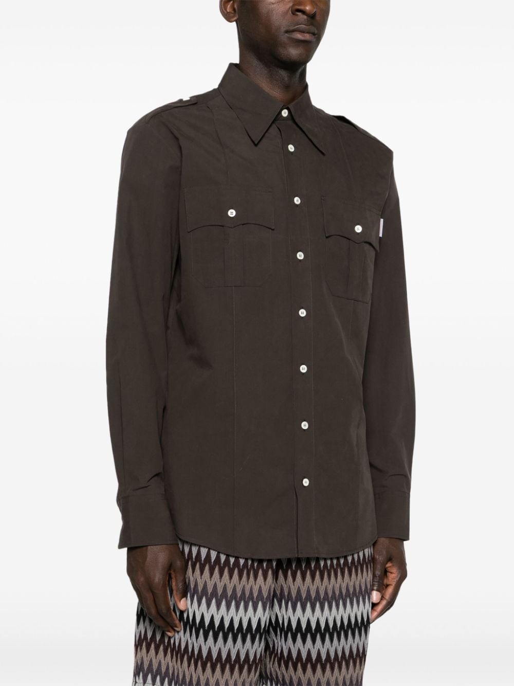Utilitarian poplin shirt - 3