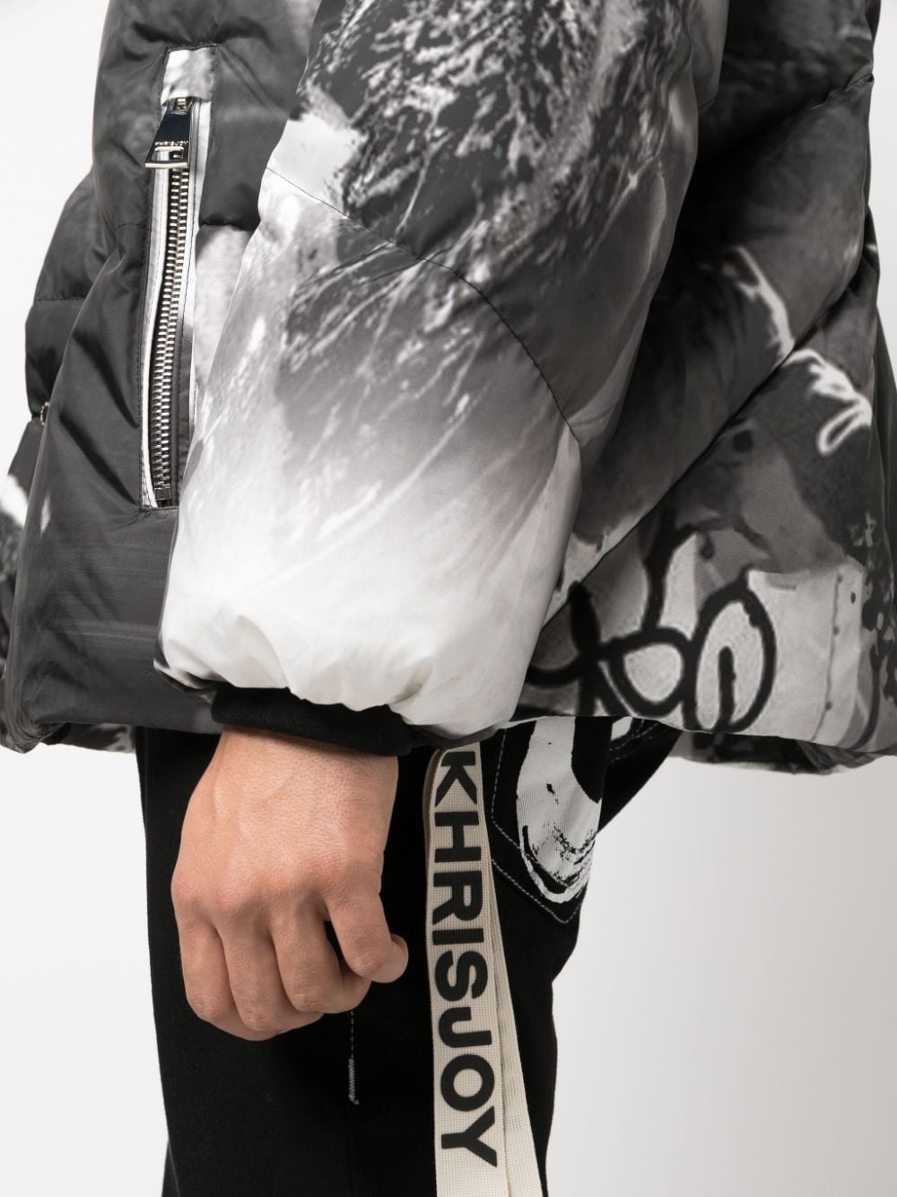 photograph-print padded jacket - 5