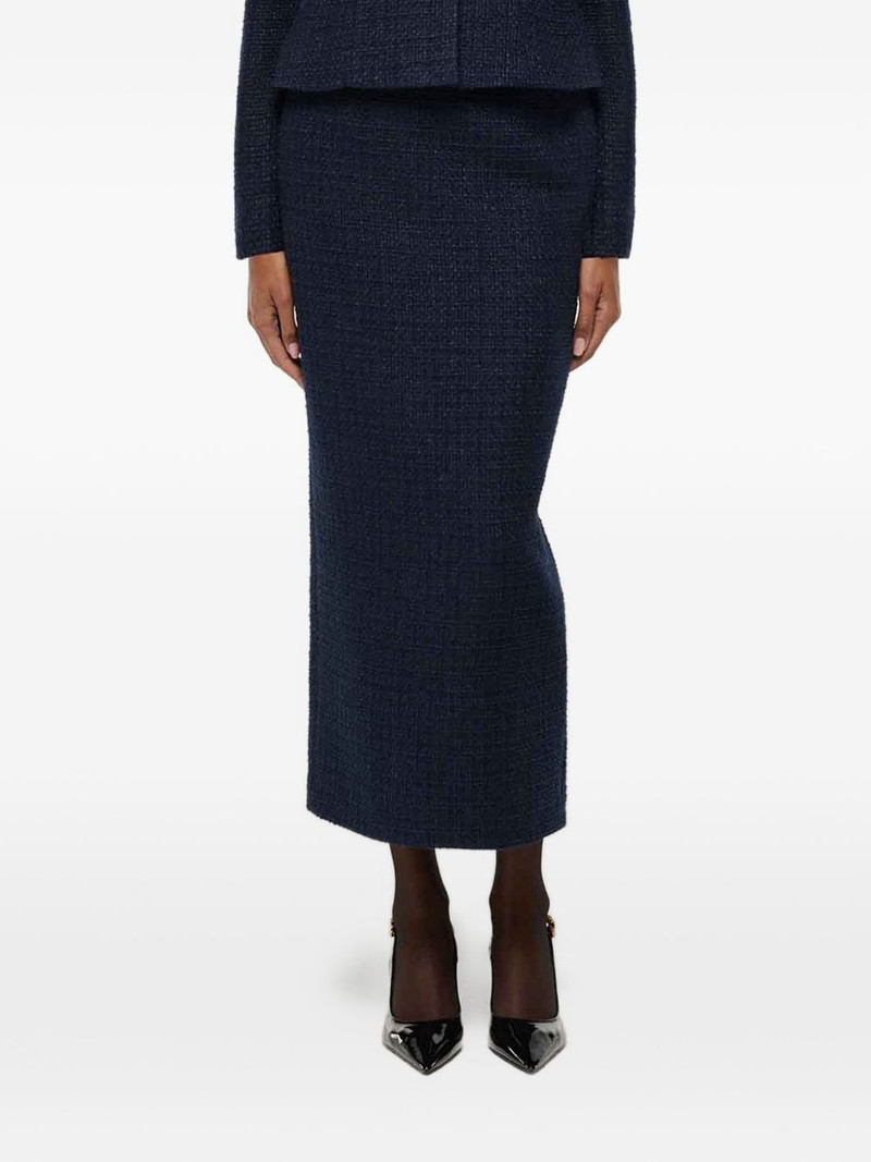high-waist boucle skirt 1