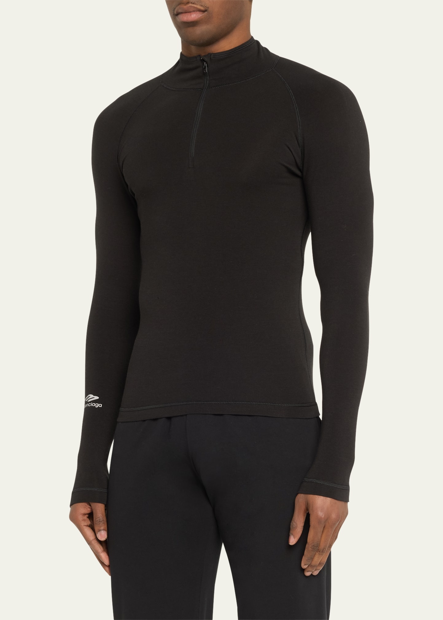 Men's Ski Logo Print Thermal Base Layer Shirt - 4