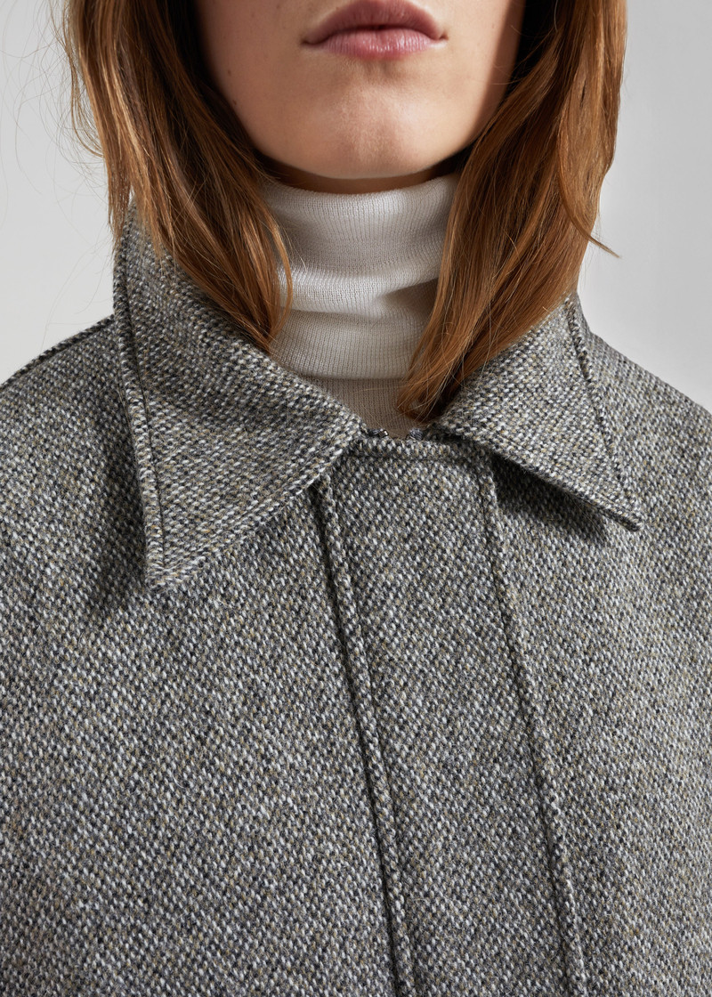 Vanves Wool Blouson Jacket - Grey Melange 5