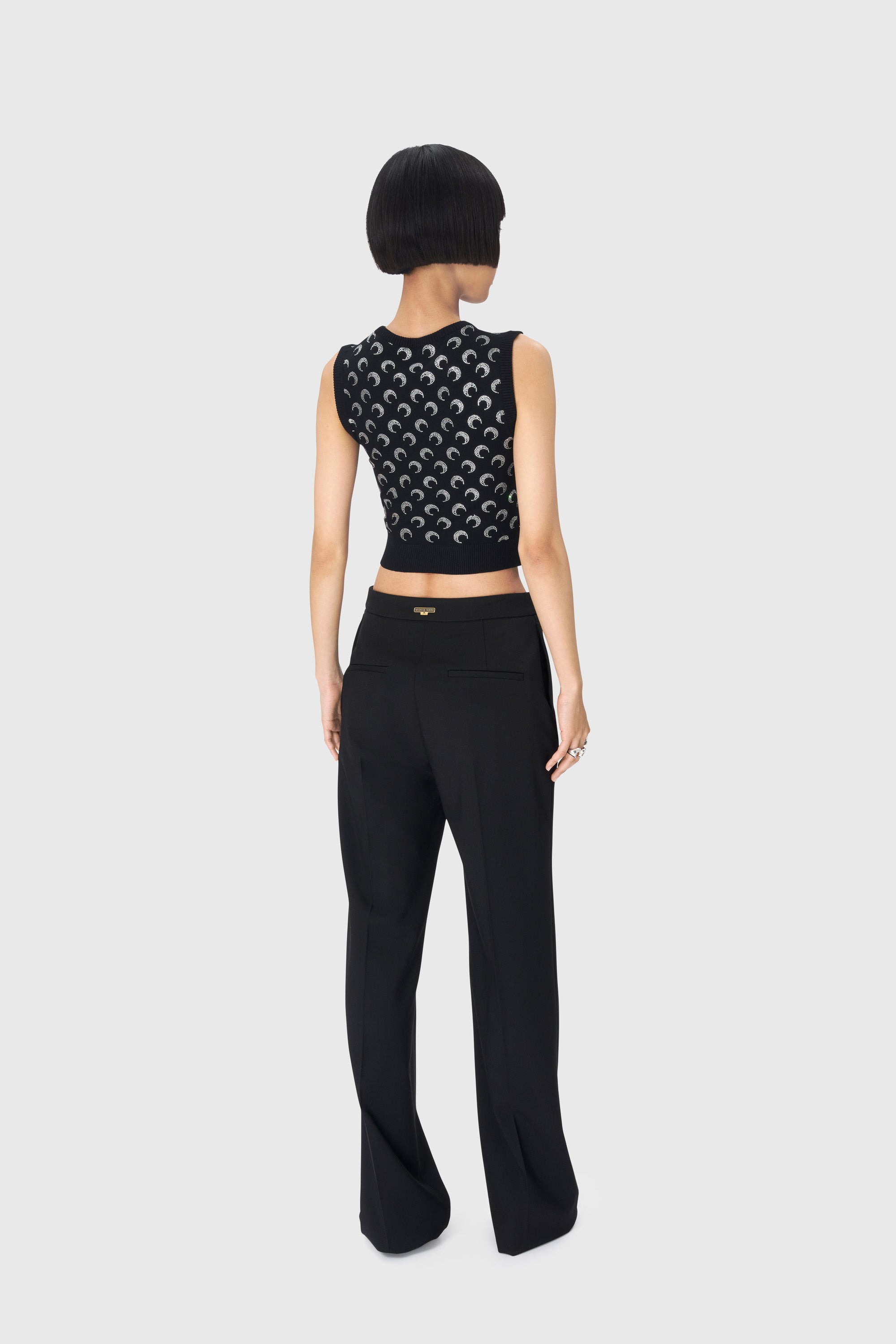 Moon Strass Knit Vest - 4
