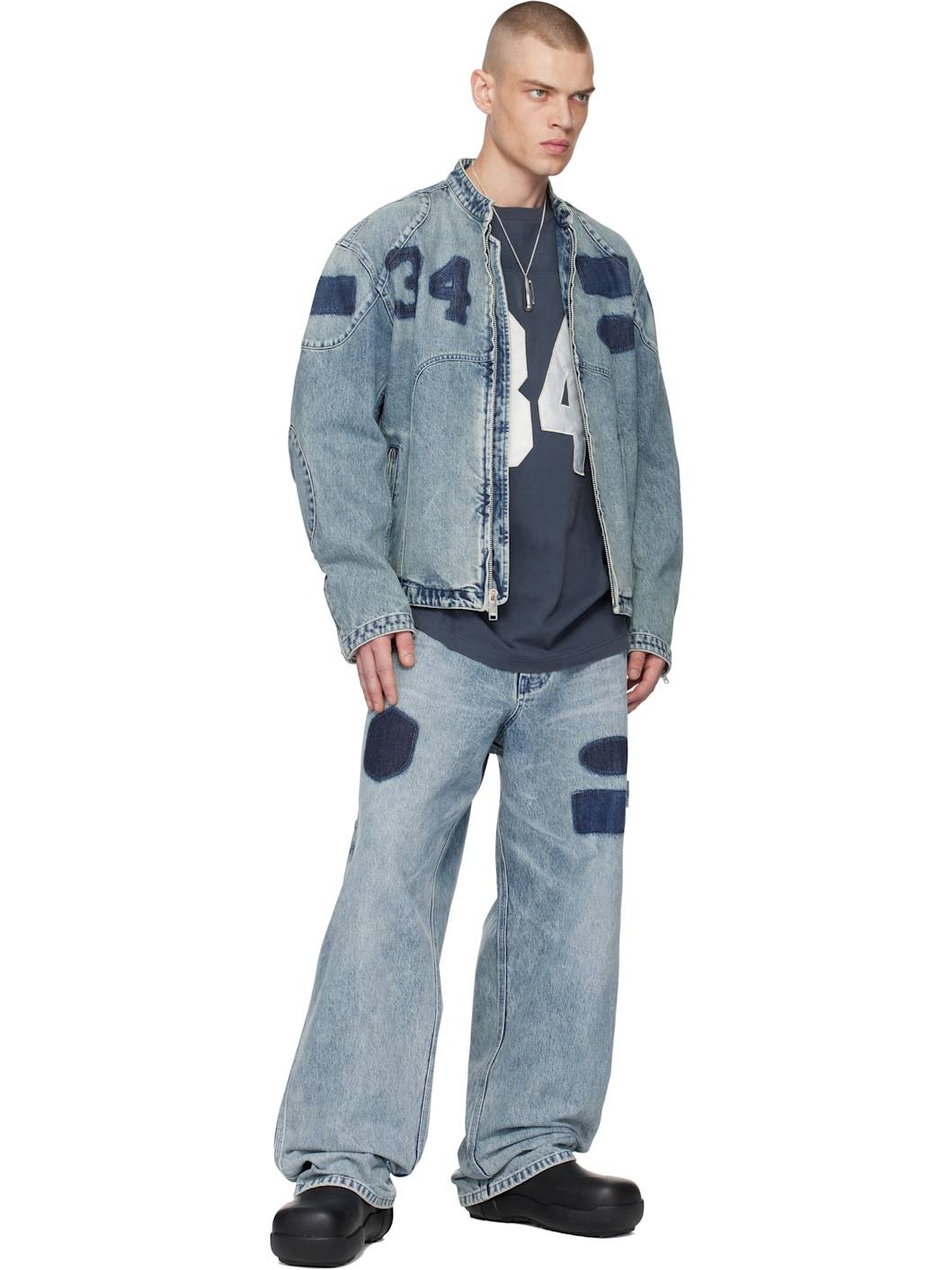 Blue Denim Work Jeans - 4