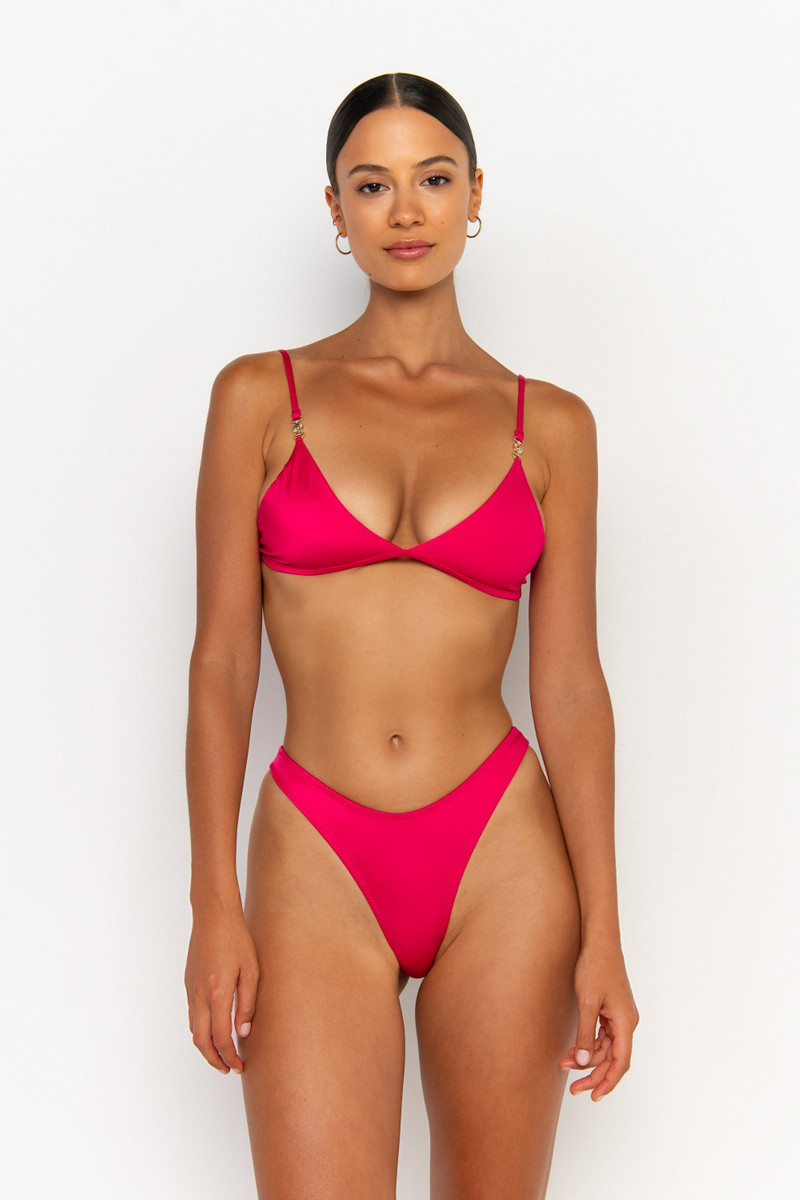SOMMER SWIM NIAM Magenta - Thong Bikini Bottoms outlook