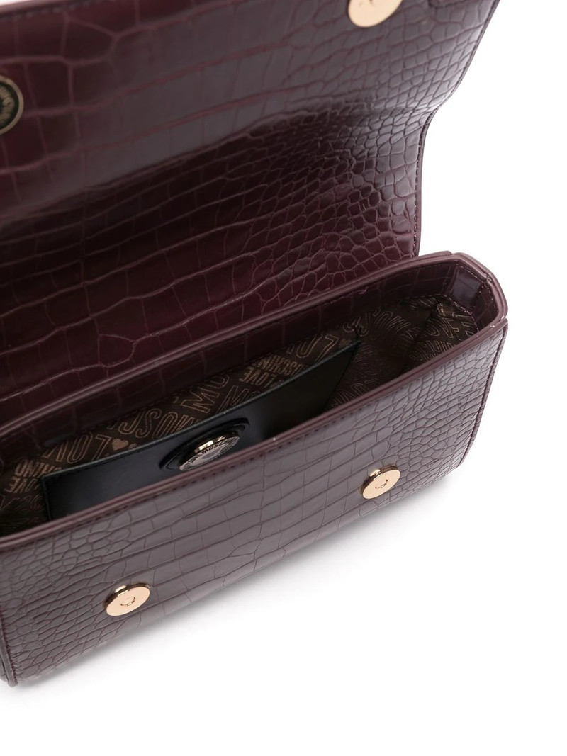 logo crocodile-embossed shoulder bag 5