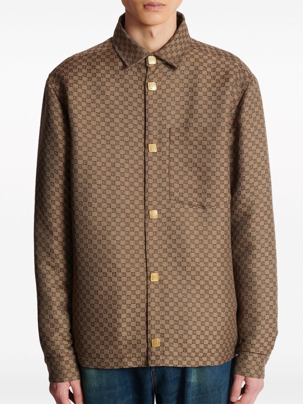 PB-monogram shirt jacket - 4