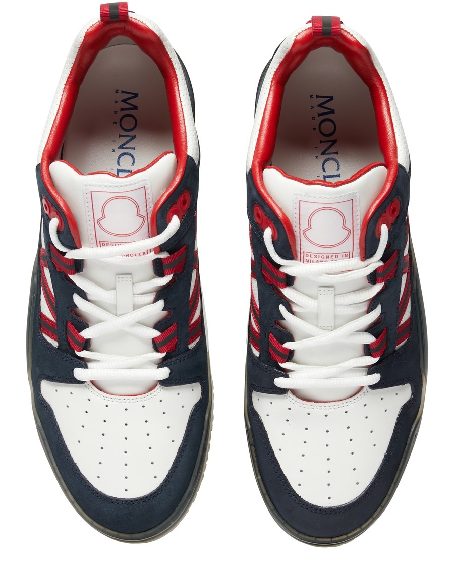 Moncler ◆ Pivot スニーカー Moncler Men's Pivot Mid Top Sneakers in White Moncler