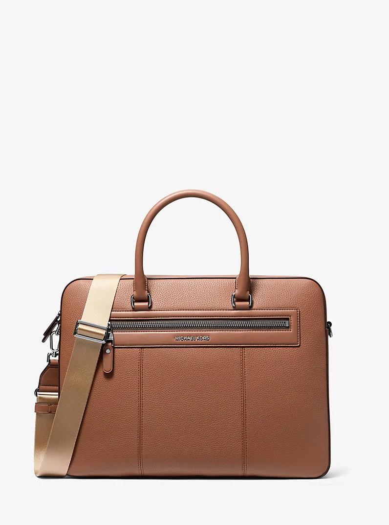 Jet Set Pebbled Leather Briefcase - 1
