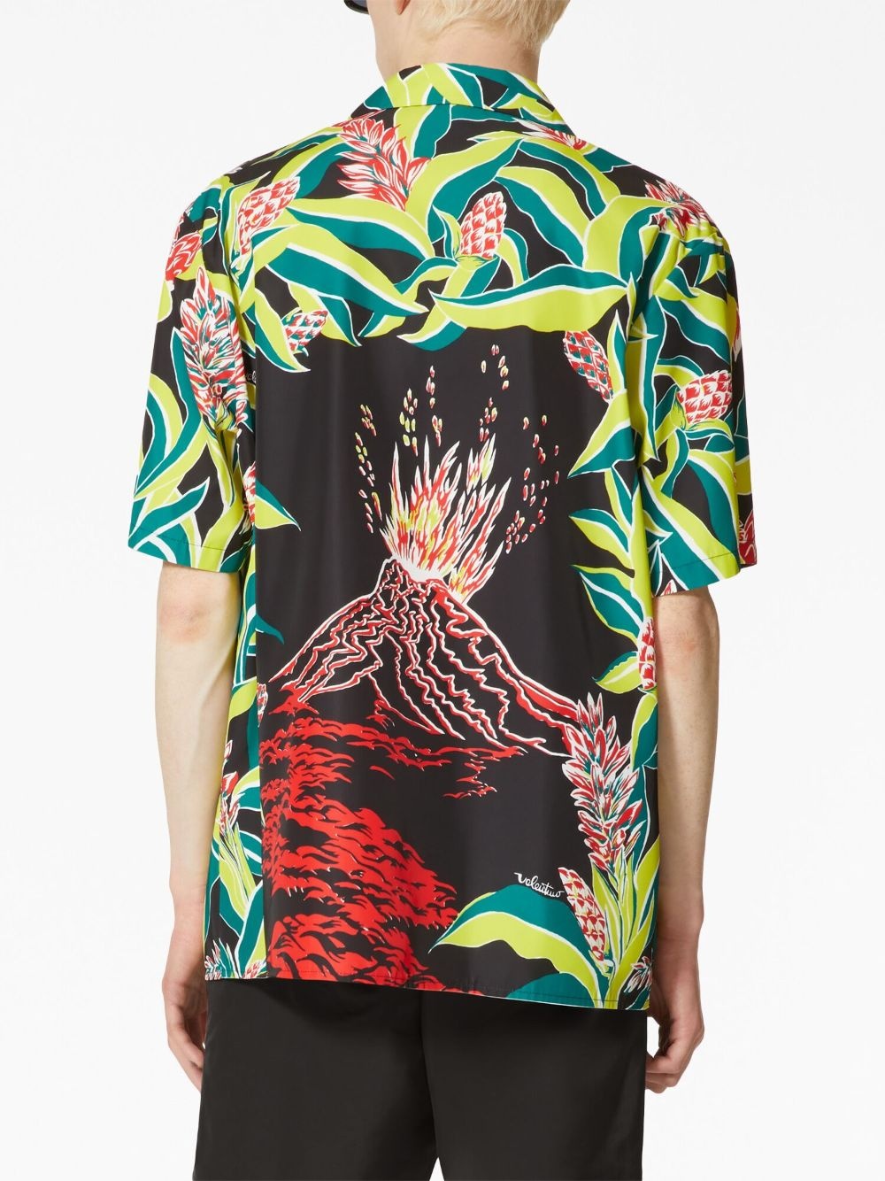 Volcano-print short-sleeve shirt - 4