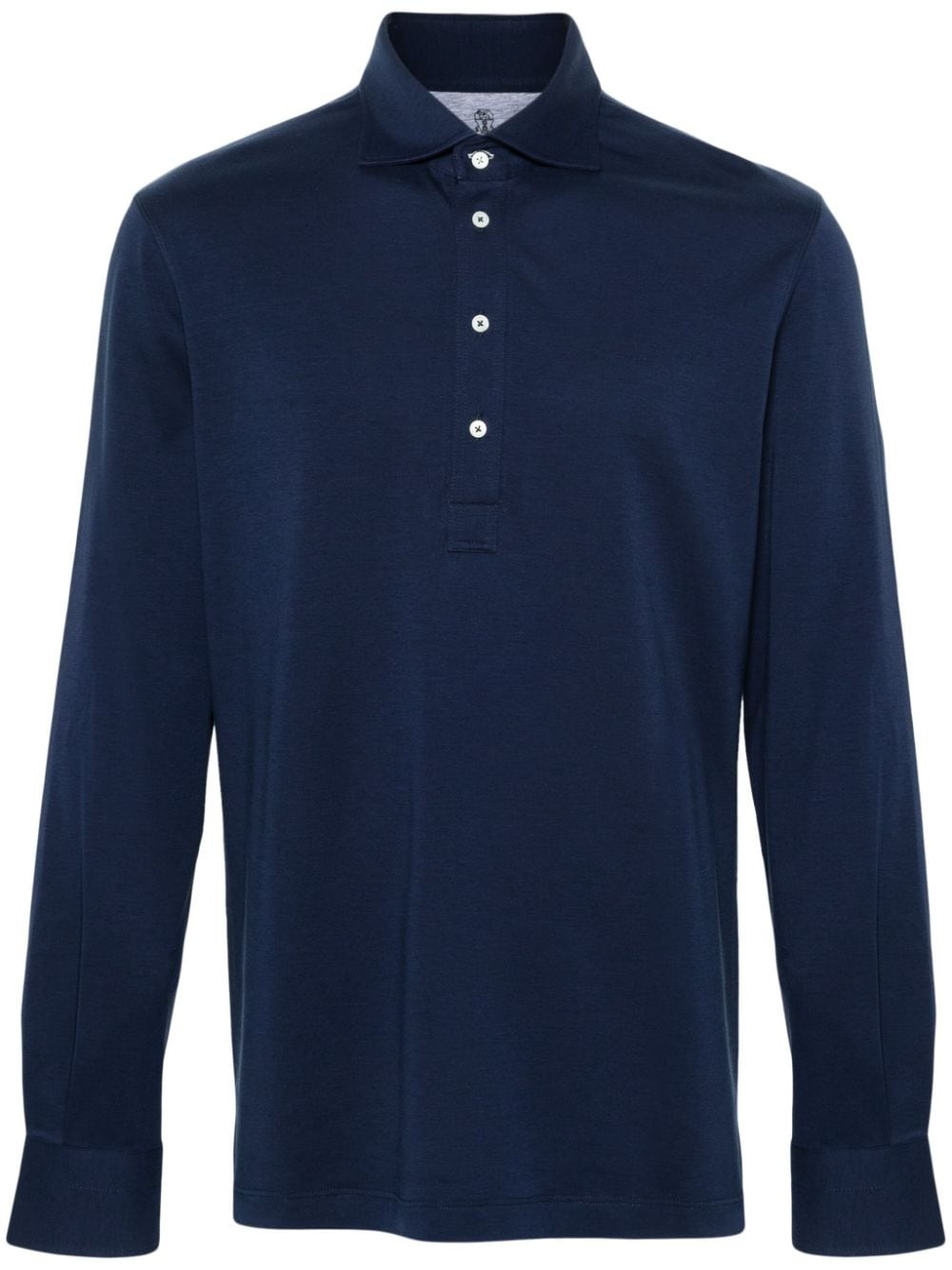 cotton-blend polo shirt - 1