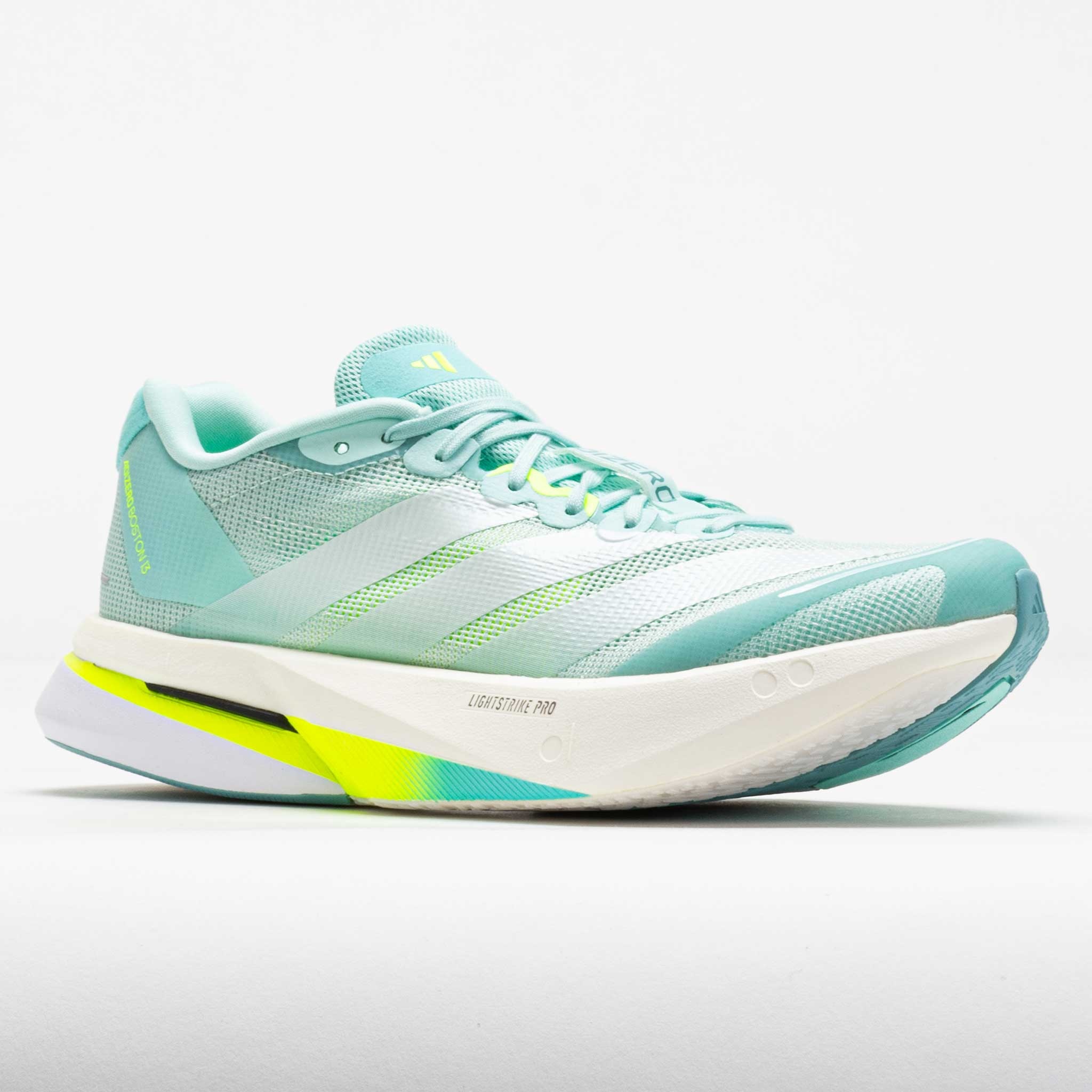 adidas Adizero Boston 13 Women's Aqua/Zero Metallic/Lucid Lemon - 5