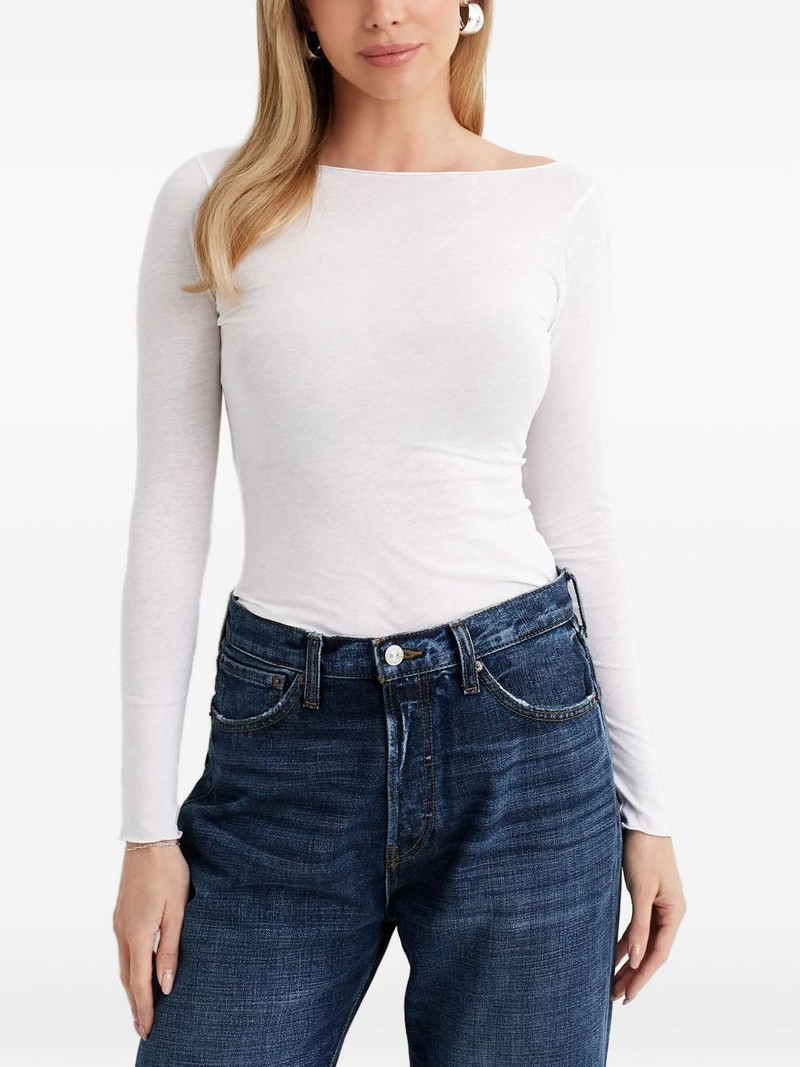 long-sleeve boat-neck top 3