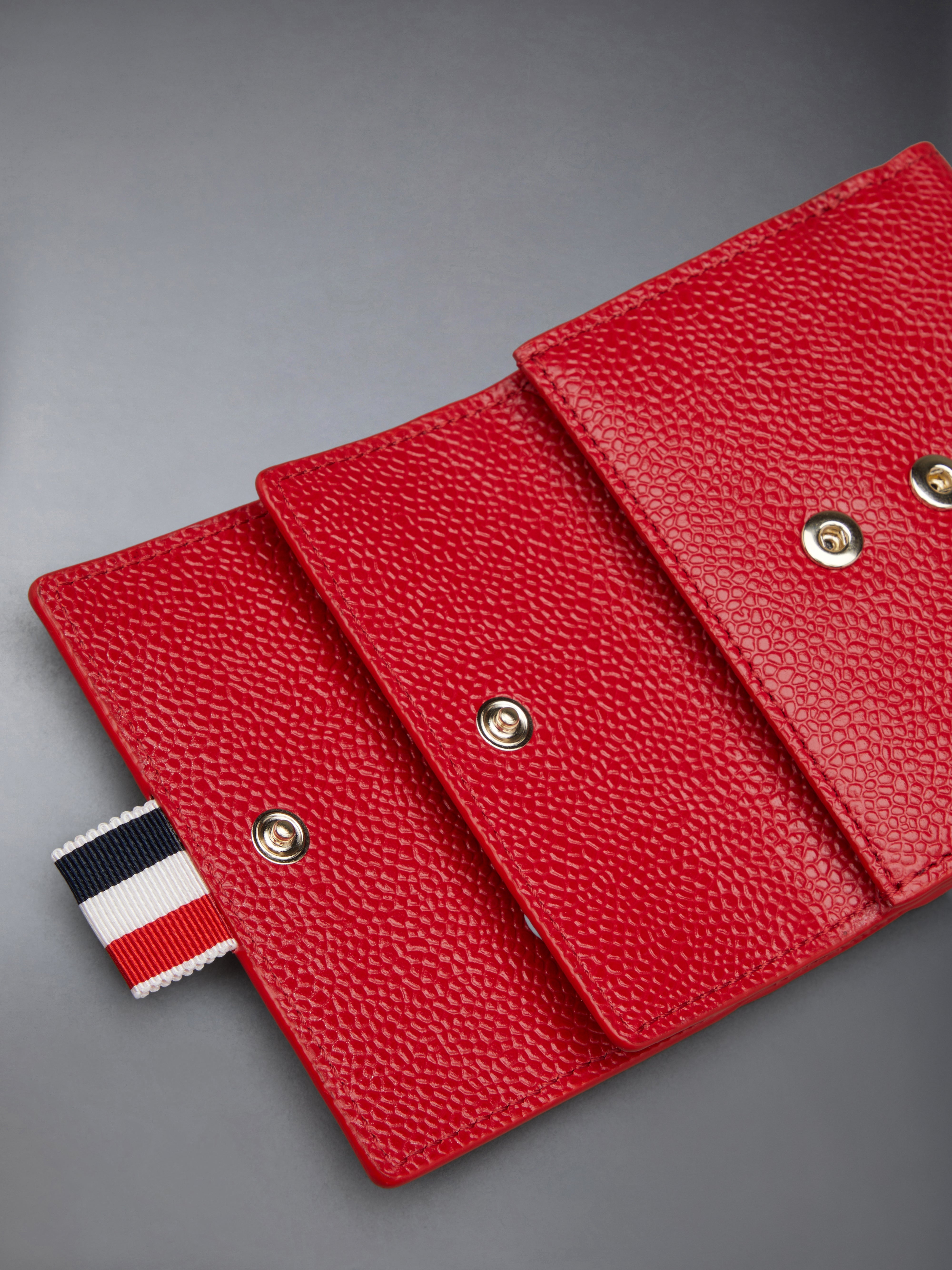 PEBBLE GRAIN COIN COMPARTMENT SMALL PURSE - 4