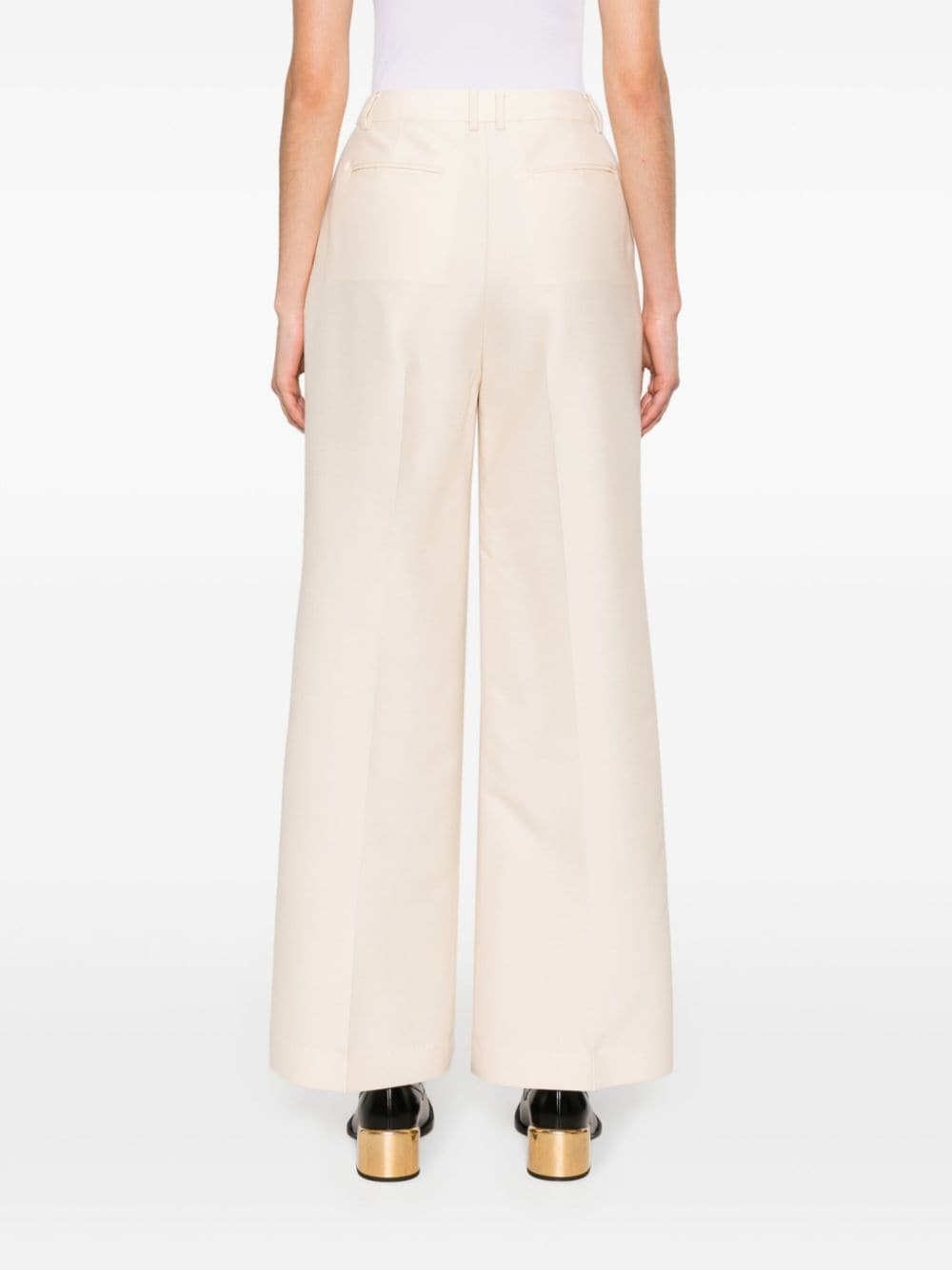 wide-leg tailored trousers - 4