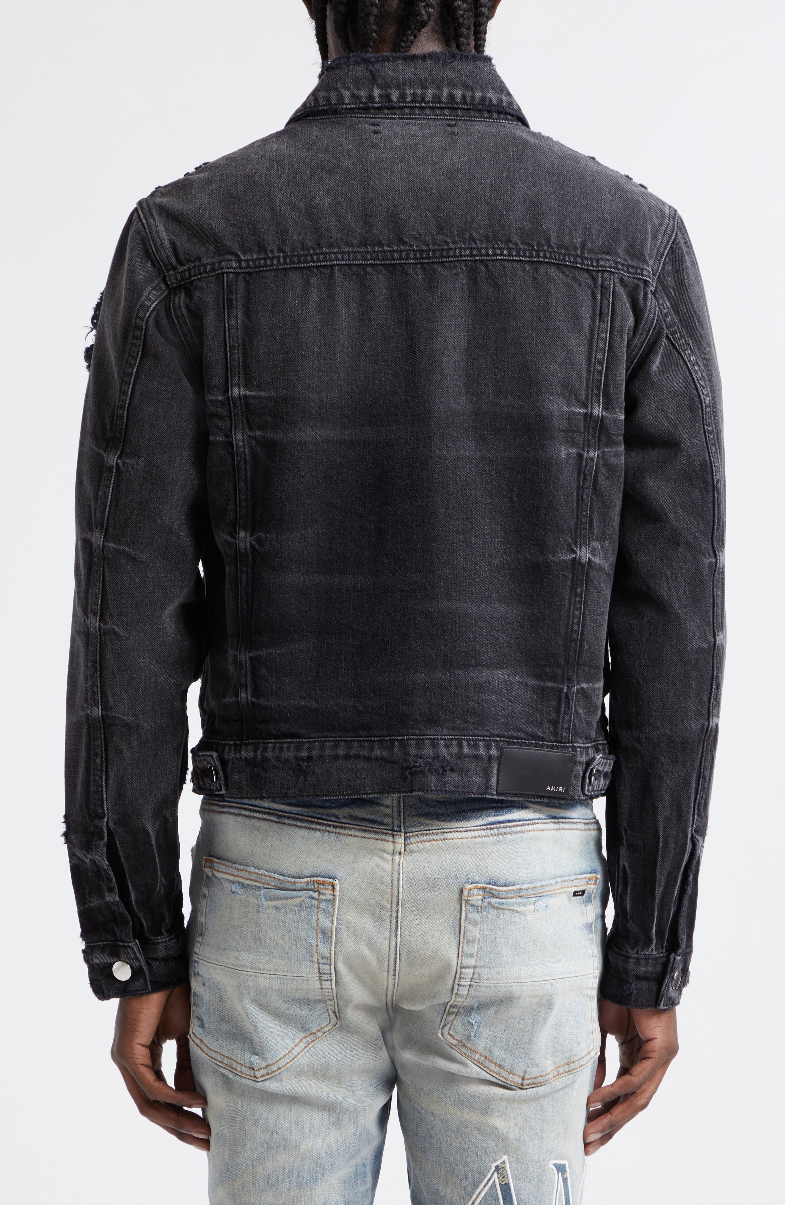 MA Distressed Denim Trucker Jacket - 2