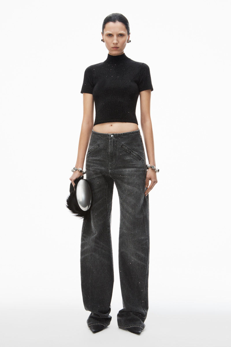 Alexander Wang crystal hotfix top outlook