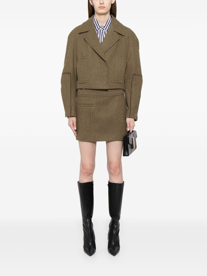Victoria Beckham merino wool mini skirt outlook