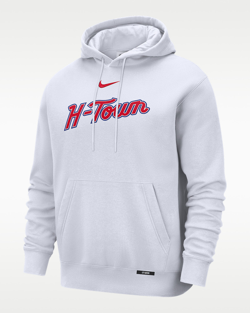 Houston Rockets City Edition Men's Nike Basketball Club Pull-Over Hoodie 1