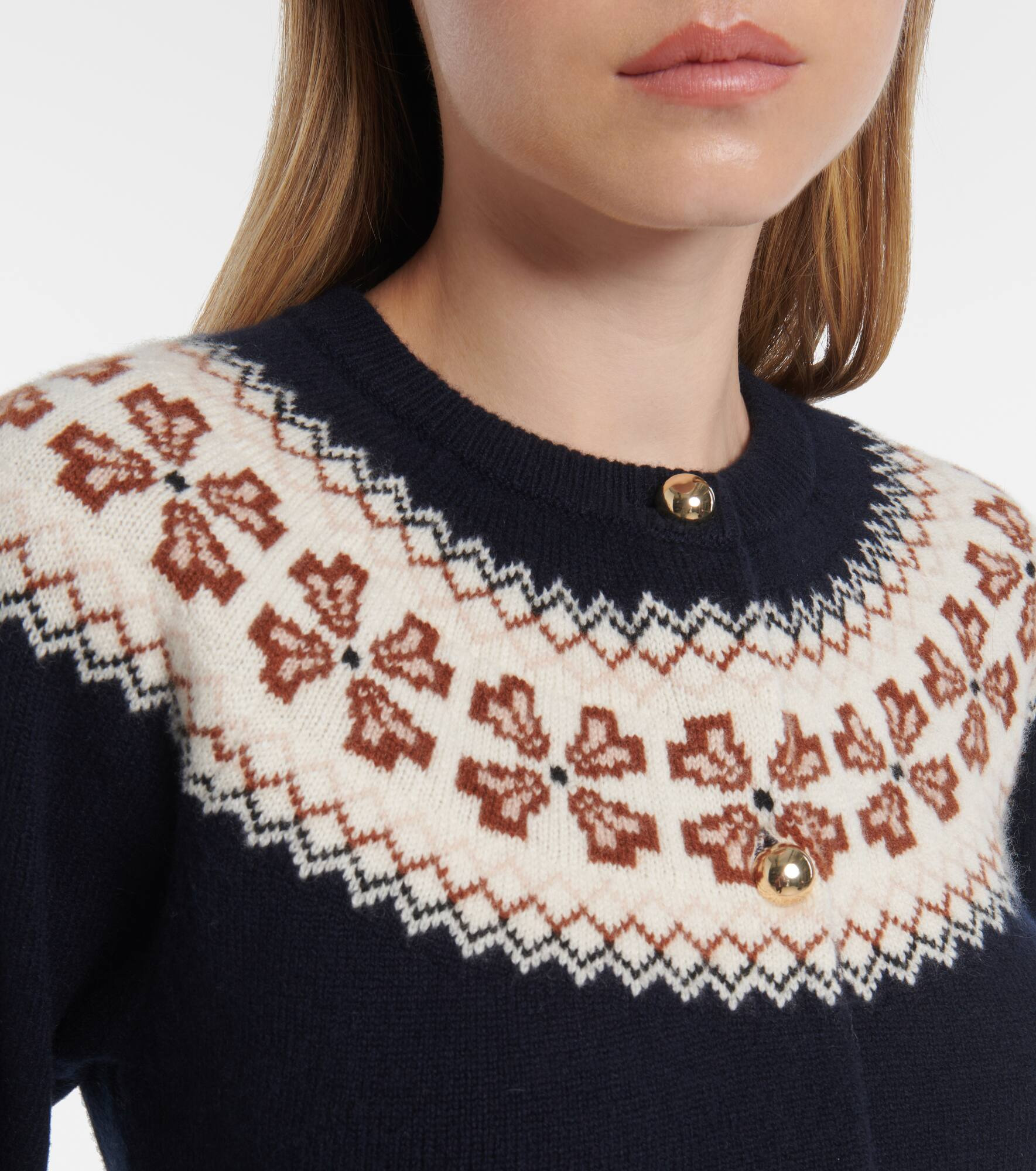 Fair Isle cashmere cardigan - 4